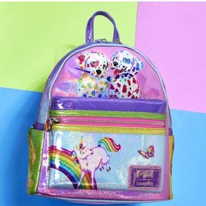 LISA FRANK
Lisa Frank Holographic Glitter Color Block Mini Backpack